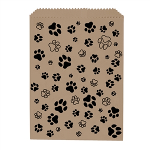 Scatter Paw Prints Brown Paper Bags