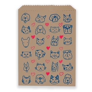 Dogs & Cats Brown Paper Bags