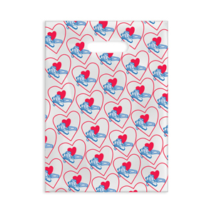 Hearts with Brush Scatter Bag