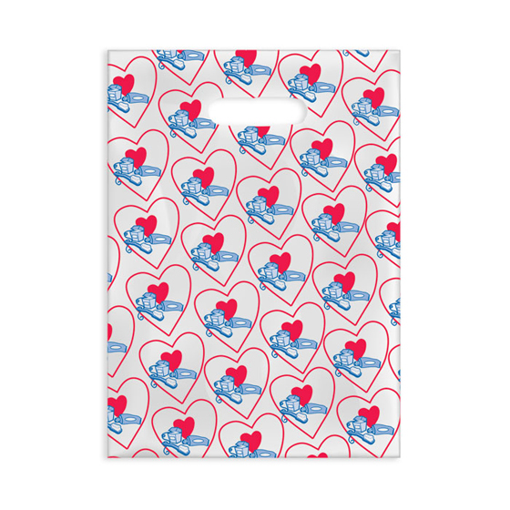 Hearts with Brush Scatter Bag