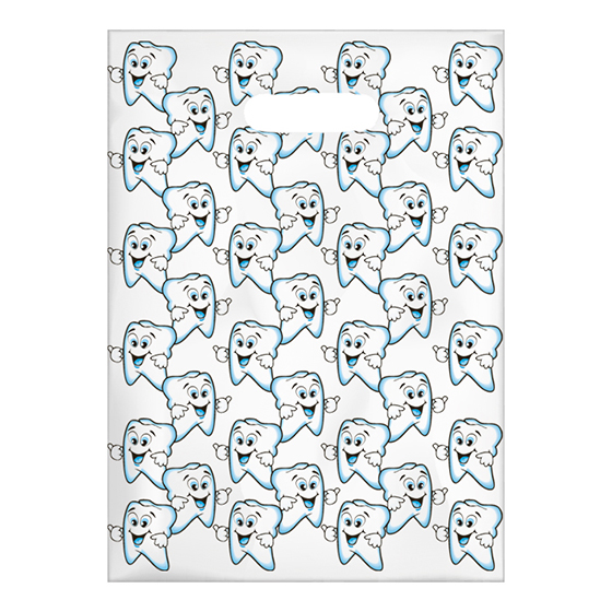 Blue Cute Tooth Scatter Bag