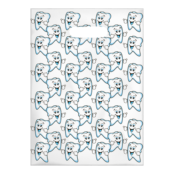 Blue Cute Tooth Scatter Bag