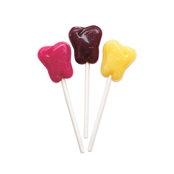 Dr. John's Sweet Originals Sugar Free Tropical Tooth-Shaped Lollipops (122)