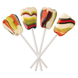 Dr. John's Healthy Sweets Xylitol Berry Swirl Tooth Shaped Pops