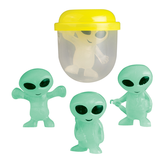 Glow Aliens in 1" Capsules