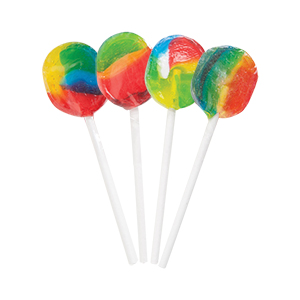 Sugar-Free Rainbow Lollipops