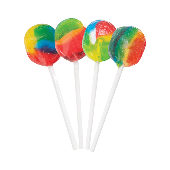 Sugar Free Rainbow Lollipops