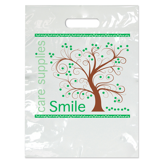 Large Two Color Tree Smiles Bag