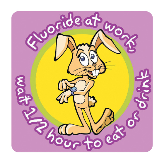 Fluoride Bunny Stickers