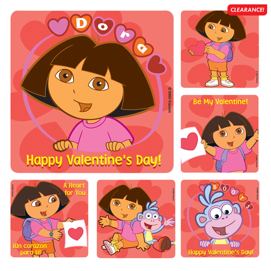 Dora the Explorer Valentine Stickers