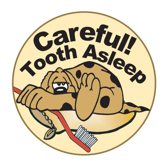 Teeth Asleep Stickers
