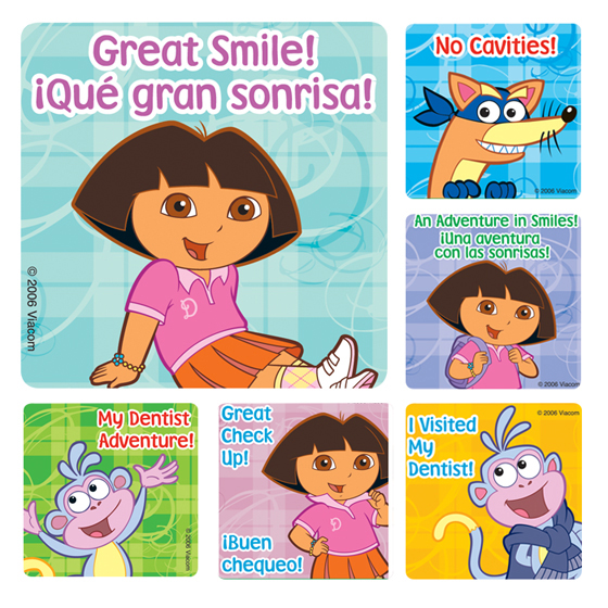 Dora The Explorer Dental Stickers