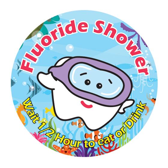 Fluoride Shower Stickers
