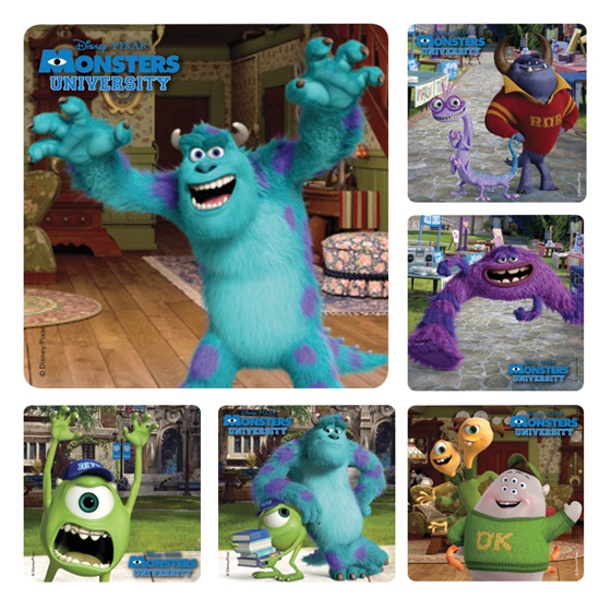 Disney Monsters University Movie Stickers