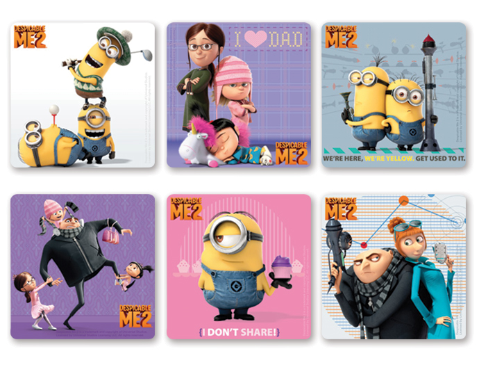 Despicable Me 2 Complete Sticker Collection 132 Stickers with Specials A-L 