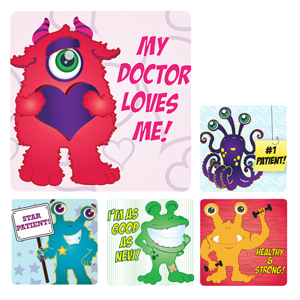 Healthy & Strong Monster Medical Patient Stickers