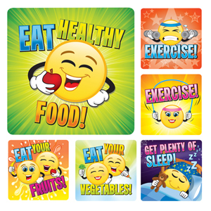Healthy Emoticon Stickers (100)