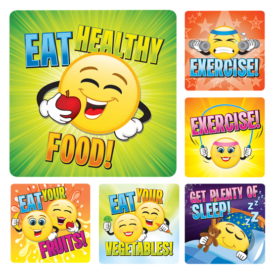 Healthy Emoticon Stickers (100)