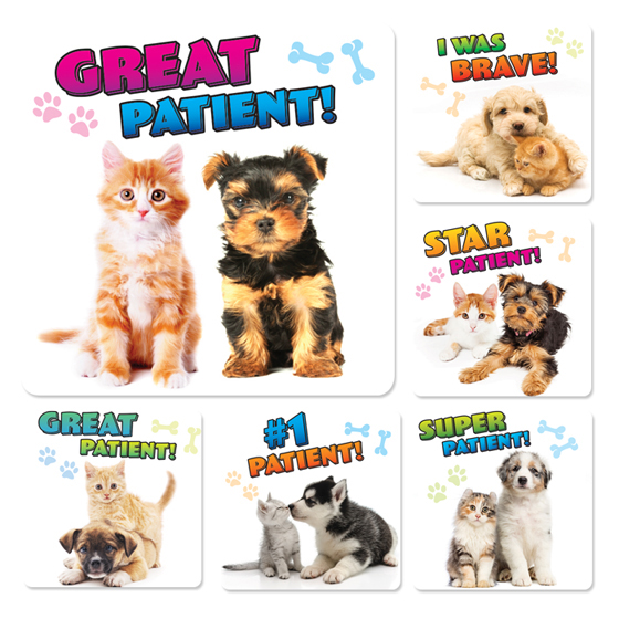 Puppy & Kitten Patient Stickers (100)