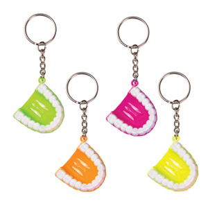 1.5" Neon Tooth Keychain