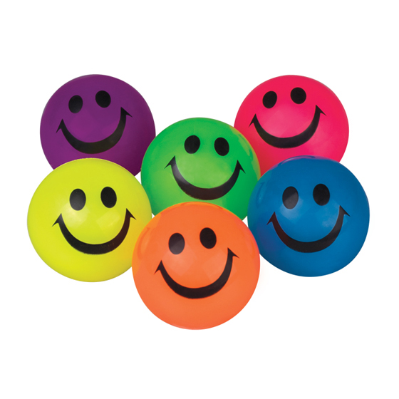55mm Smiley Face Comet Ball Assorted Colors