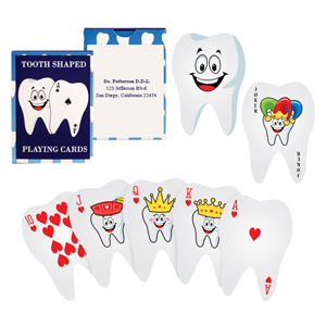Custom Tooth-Shaped Playing Cards