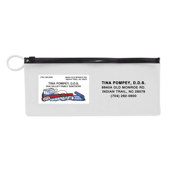 Custom Vinyl Pouch - Black Zipper