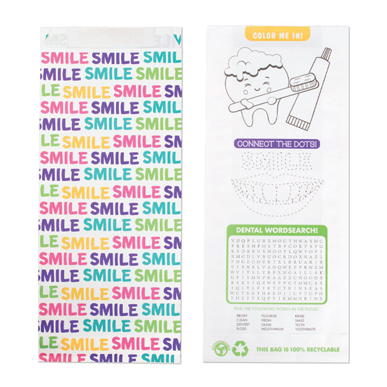 Smile design paper pharmacy bag