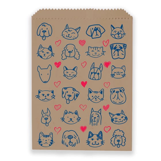 Dogs & Cats Brown Paper Bags