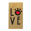 Paw Print Love Brown Paper Lunch Bags