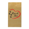 Paws with Thank You Brown Paper Lunch Bag