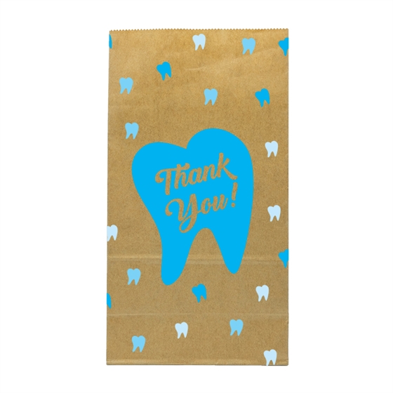 Thank You Tooth Brown Paper Lunch Bag