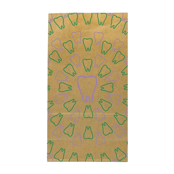 Tooth Swirl Brown Paper Lunch Bag