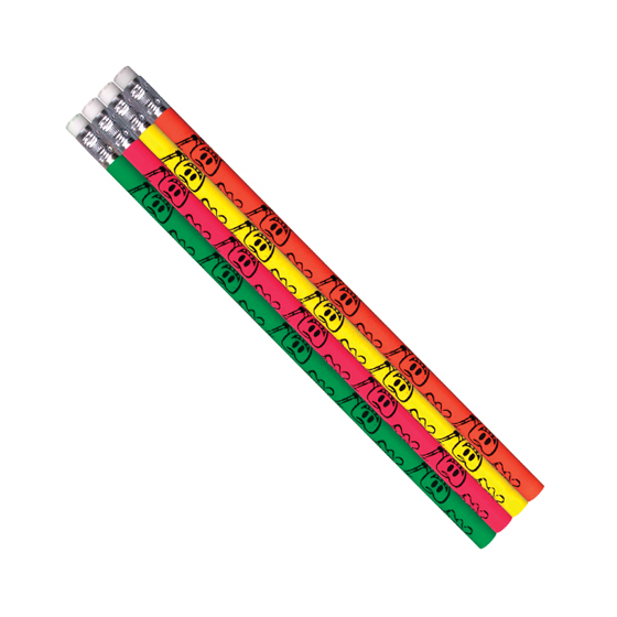 7.5" Neon Tooth Pencils Assorted