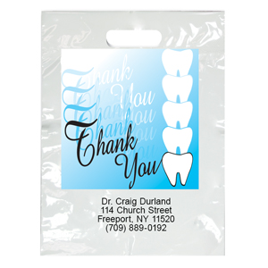 Imprinted Large Thank You Script Bags