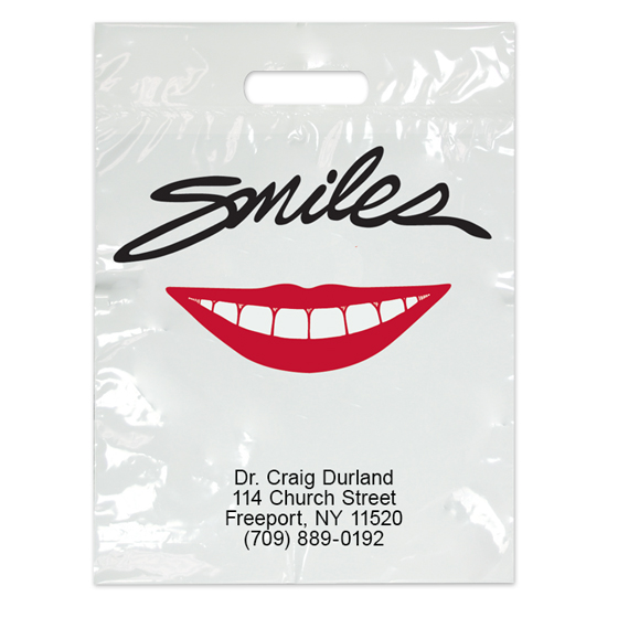 Imprinted Large Smiles Red Lips Bags