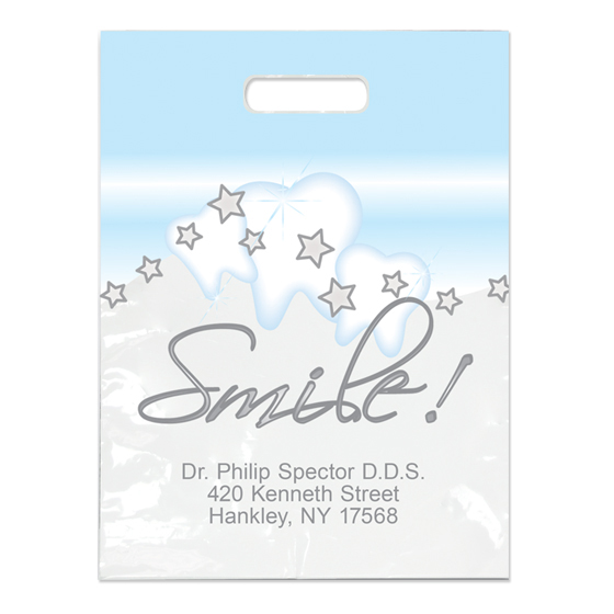 Imprinted Small Stars & Smile! Bags