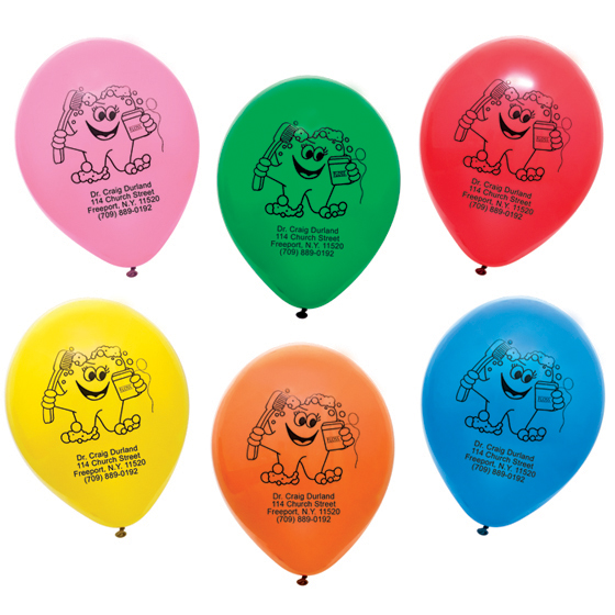 Imprinted Personalized McTooth Balloons
